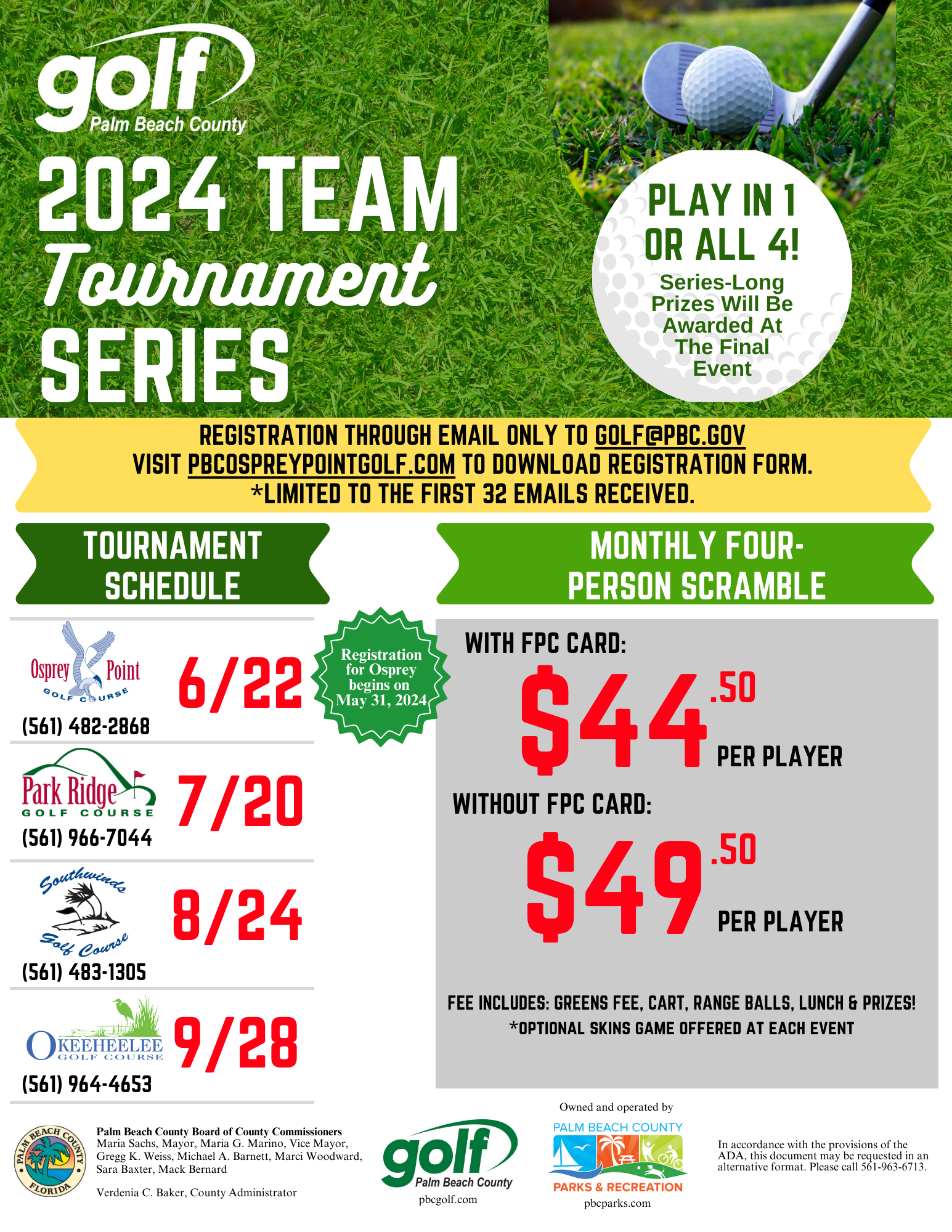 2024 PBC Golf Team Tournament Series FINAL