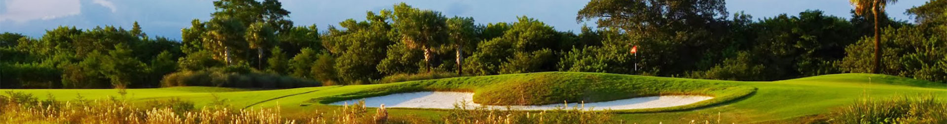 outside golf course greens shot with with flag